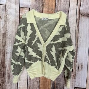 Escada Cardigan Sweater Vintage Lightning Alpine West Germany  Cabincore Size 38